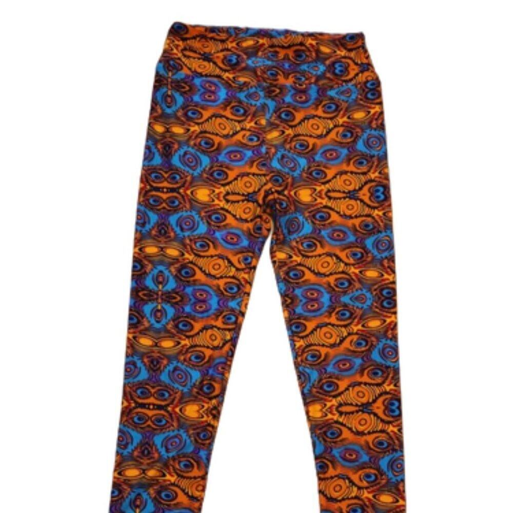 LulaRoe Onesize Leggings Peacock Pattern || GUC
